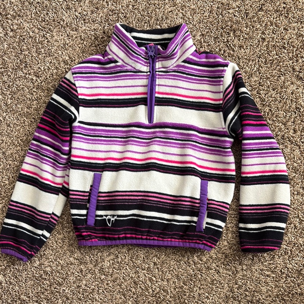 Striped Kids Pullover - Purple, Pink, Black